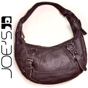 JOE’S JEANS Bordeaux brown leather hobo